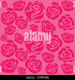 roses seamless vector pattern Stock Vector