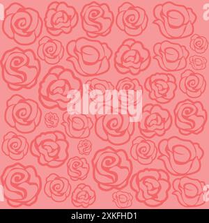 roses seamless vector pattern Stock Vector