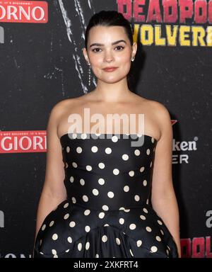 Brianna Hildebrand wearing dress by Stella McCartney attends Marvel Studios' 'Deadpool & Wolverine' world premiere at David H. Koch Theater in New York on July 22, 2024. (Photo by Lev Radin/Sipa USA) Stock Photo