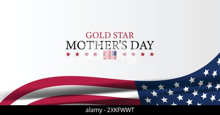 Gold Star Mothers Day text design Stock Vector