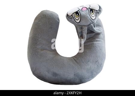Disney Thumper Travel Neck Pillow isolated on white background - comfort concept especially when travelling by plane flying Stock Photo