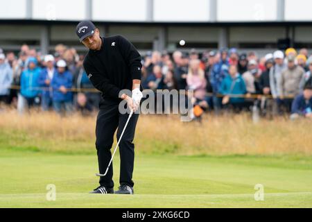 Troon, Scotland, UK. 21st July 2024. Round Four  of the 152nd Open Championship being held at Royal Troon golf course.  PIC; Xander Schauffele Stock Photo