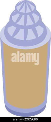 Cocktail shaker with metal strainer is a bar equipment for making alcohol beverage Stock Vector
