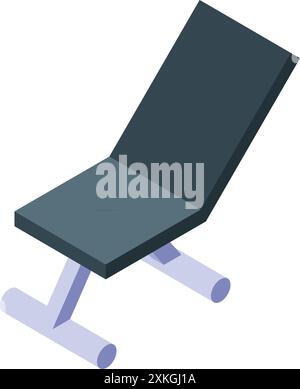 Adjustable bench press for weight training is ready for a workout Stock Vector