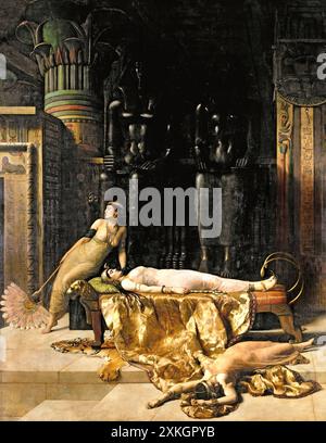 The death of Cleopatra, Der Tod der Kleopatra, Gemälde von John Maler Collier 28. Januar 1850 - 11. April 1934, britischer Schriftsteller und Maler, H Stock Photo