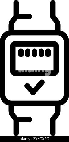 Electric meter icon showing power consumption being measured in kilowatt hours Stock Vector