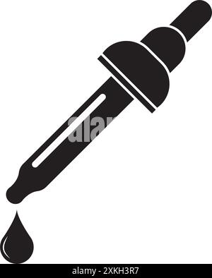 Dropper vector flat pictogram illustration isolated on white background Stock Vector