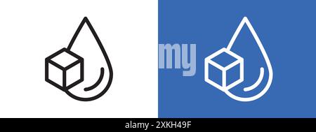 Blood sugar icon logo sign vector outline in black and white color Stock Vector