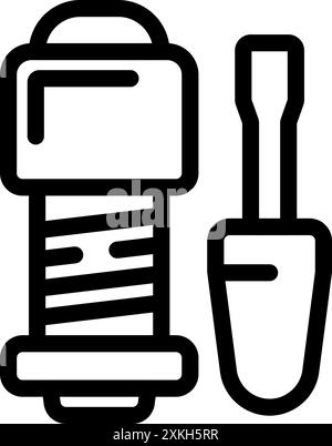 Car spark plug with electrode providing ignition source for internal combustion engine Stock Vector