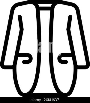 Simple vector icon of a long coat, perfect for web design, mobile apps, infographics and many more projects Stock Vector