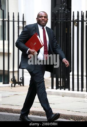 London, UK. 23rd July, 2024. David Lammy, Britain's Foreign Secretary arrives in Downing Street to attend the weekly Cabinet meeting in London. Credit: SOPA Images Limited/Alamy Live News Stock Photo