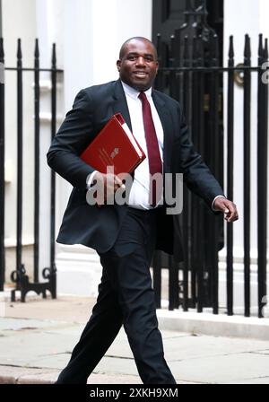 London, UK. 23rd July, 2024. David Lammy, Britain's Foreign Secretary arrives in Downing Street to attend the weekly Cabinet meeting in London. Credit: SOPA Images Limited/Alamy Live News Stock Photo