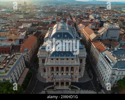 The Hungarian Royal State Opera House in Budapest.  Aerial view about the opera house of Hungary. Stock Photo