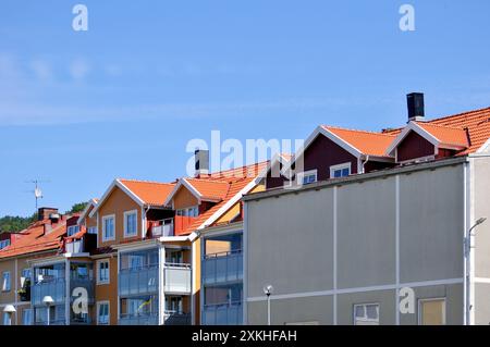 Low angle view of apartment buildings Stock Photo