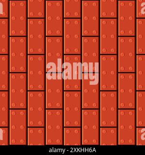 Seamless pattern of tactile brick tiles. Vector colored background. Stock Vector