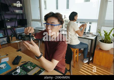People Working In Computer Service Stock Photo