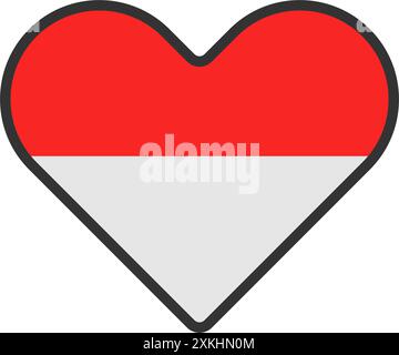 Indonesia flag design template Stock Vector