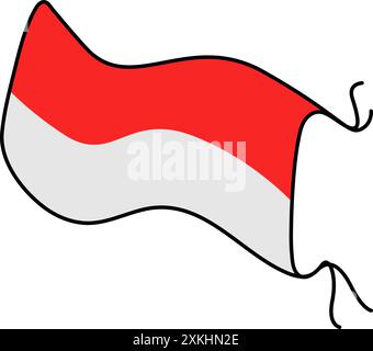 Indonesia flag design template Stock Vector