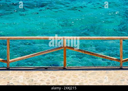 turquoise clean ocean water Stock Photo