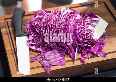 Sliced Red Cabbage Stock Photo
