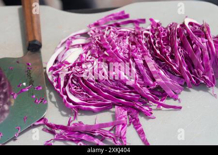 Sliced Red Cabbage Stock Photo