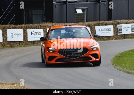 Genesis G70 Track Taxi Nordschleife, First Glance, an opportunity to see new models and concept vehicles from both new and established manufacturers, Stock Photo