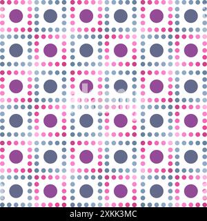 background, wallpaper with a pattern with dots continuously in the colors green-gray and violet, square, vector graphic, germany Stock Vector