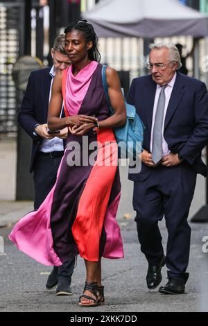 London, 23rd July 2024. Guests arrive. Cabinet Ministers, as well as many invitees, arrived at No 10 Downing Street in the early evening for what is believed to be a business and culture event being held. Credit: Imageplotter/Alamy Live News Stock Photo