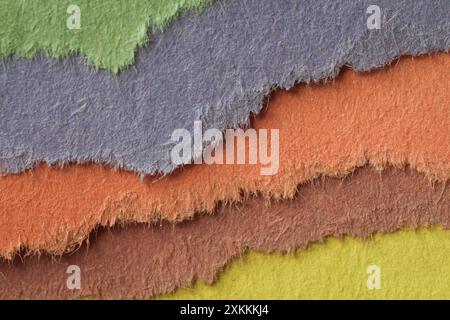 Abstract image of ripped construction paper highlighting texture Stock Photo