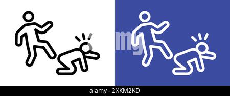 abandonment icon logo sign vector outline in black and white color Stock Vector