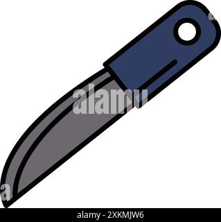 A Pocket knife icon in line style. Stock Vector