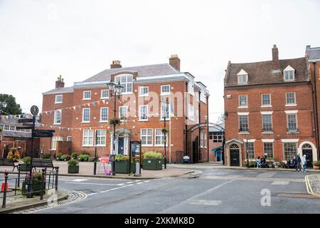 Ludlow College, a sixth form college with buildings on Castle Square in Ludlow town centre, Shropshire,England,UK Stock Photo