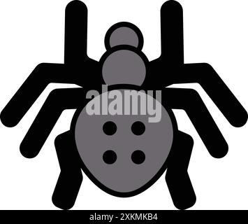 A halloween spider in line icon style Stock Vector