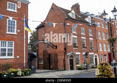 Ludlow College, a sixth form college with buildings on Castle Square in Ludlow town centre, Shropshire,England,UK Stock Photo