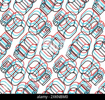 Boxing glove pattern seamless. boxing accessory background. Boxer uniform texture Stock Vector