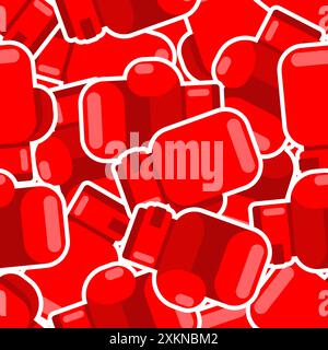 Boxing glove pattern seamless. boxing accessory background. Boxer uniform texture Stock Vector