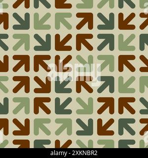 Arrow Military pattern seamless. Arrows army background. Protective texture Stock Vector