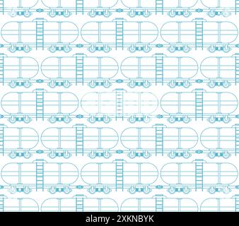 Tank Railway carriage pattern seamless. carriage gas background Stock Vector
