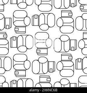 Boxing glove pattern seamless. boxing accessory background. Boxer uniform texture Stock Vector