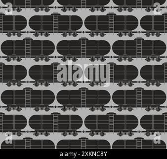 Tank Railway carriage pattern seamless. carriage gas background Stock Vector