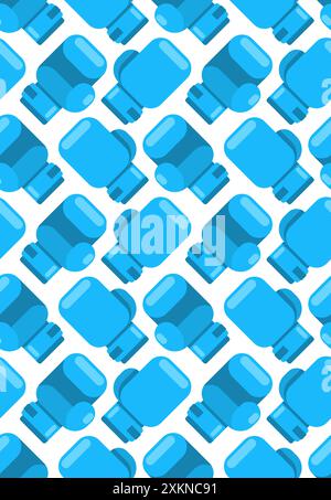 Boxing glove pattern seamless. boxing accessory background. Boxer uniform texture Stock Vector