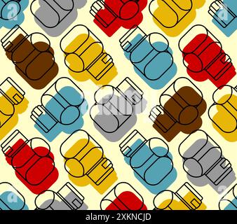 Boxing glove pattern seamless. boxing accessory background. Boxer uniform texture Stock Vector