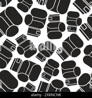 Boxing glove pattern seamless. boxing accessory background. Boxer uniform texture Stock Vector