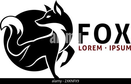 Fox Animal Design Icon Mascot Illustration Concept Stock Vector