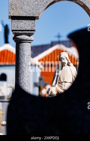 Statue of Jesus Christ in the Alhambra cemetery Stock Photo - Alamy