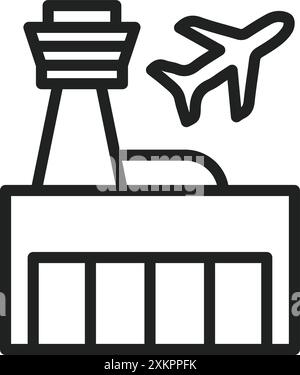 Airport icon vector image. Suitable for mobile application web application and print media. Stock Vector