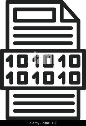 Binary Code icon vector image. Suitable for mobile application web application and print media. Stock Vector