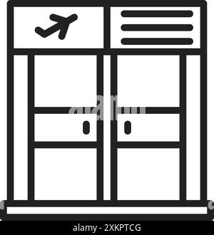 Boarding Gate icon vector image. Suitable for mobile application web application and print media. Stock Vector