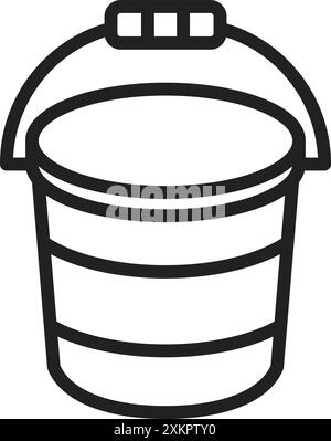 Bucket icon vector image. Suitable for mobile application web application and print media. Stock Vector