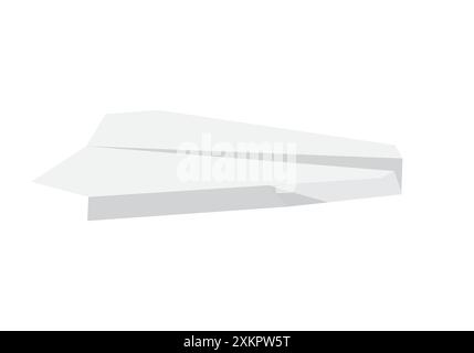 Handmade paper plane flying, folded airplane as letter and message symbol vector illustration Stock Vector